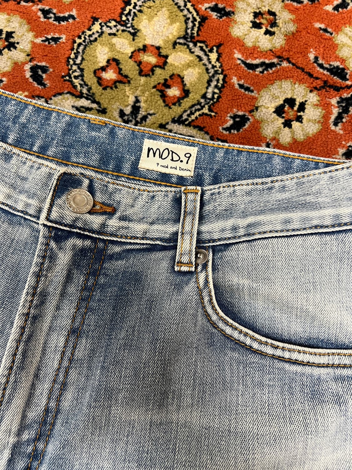 [32] MODNINE 모드나인 MOD7W 연청 와이드 데님팬츠 상품이미지4