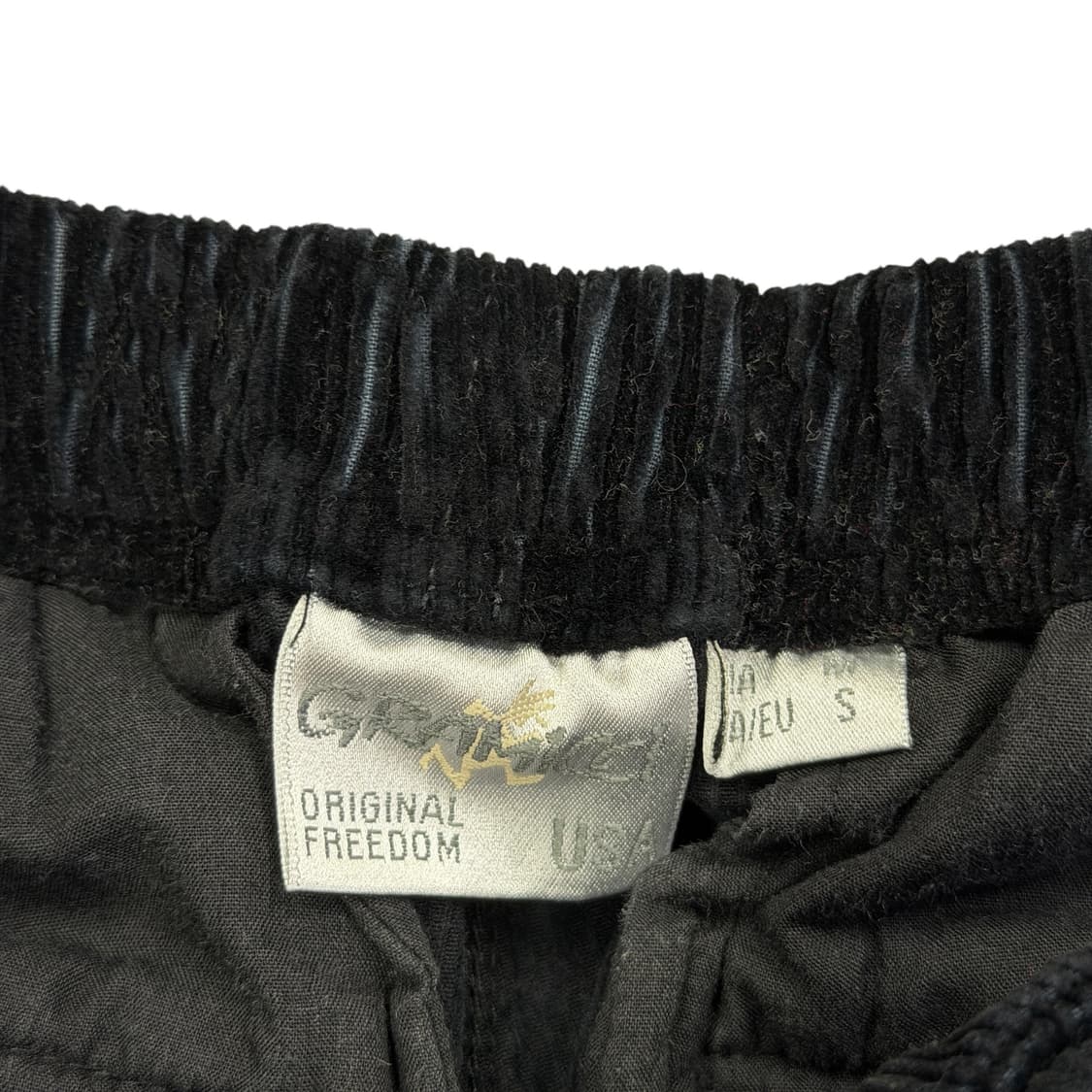 그라미치 코듀로이 루즈 테이퍼드 팬츠 블랙 M 상품이미지4