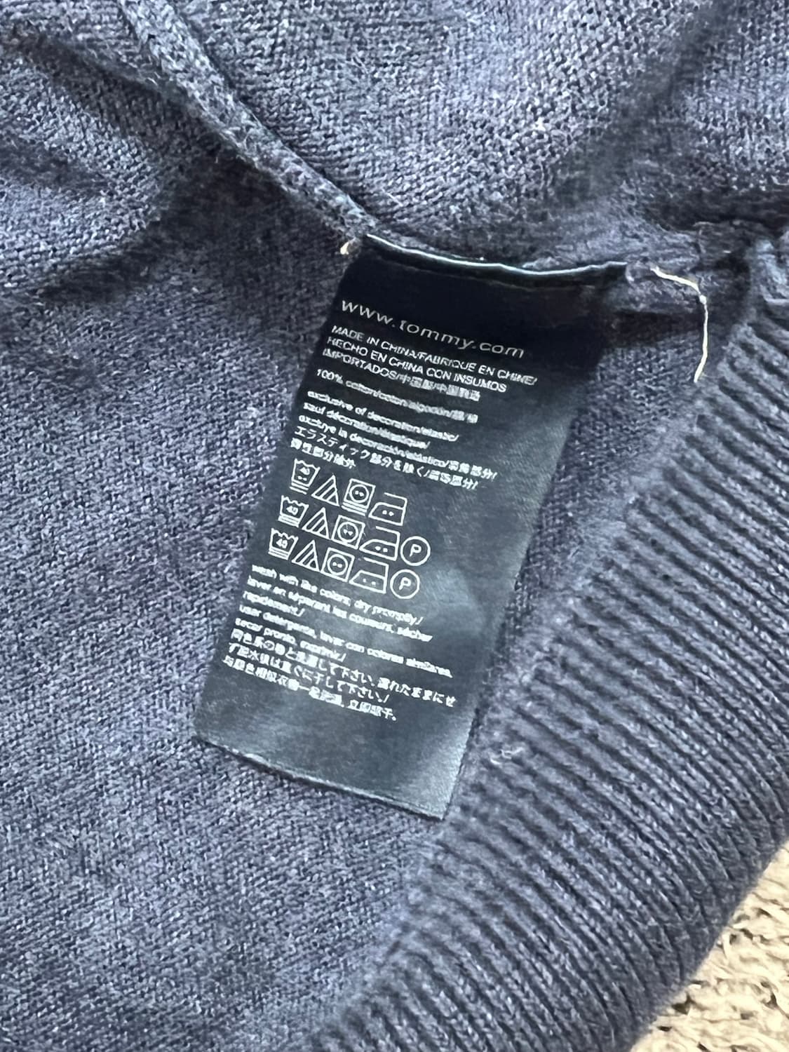 (XL) 타미힐피거 라운드 니트 네이비 상품이미지3