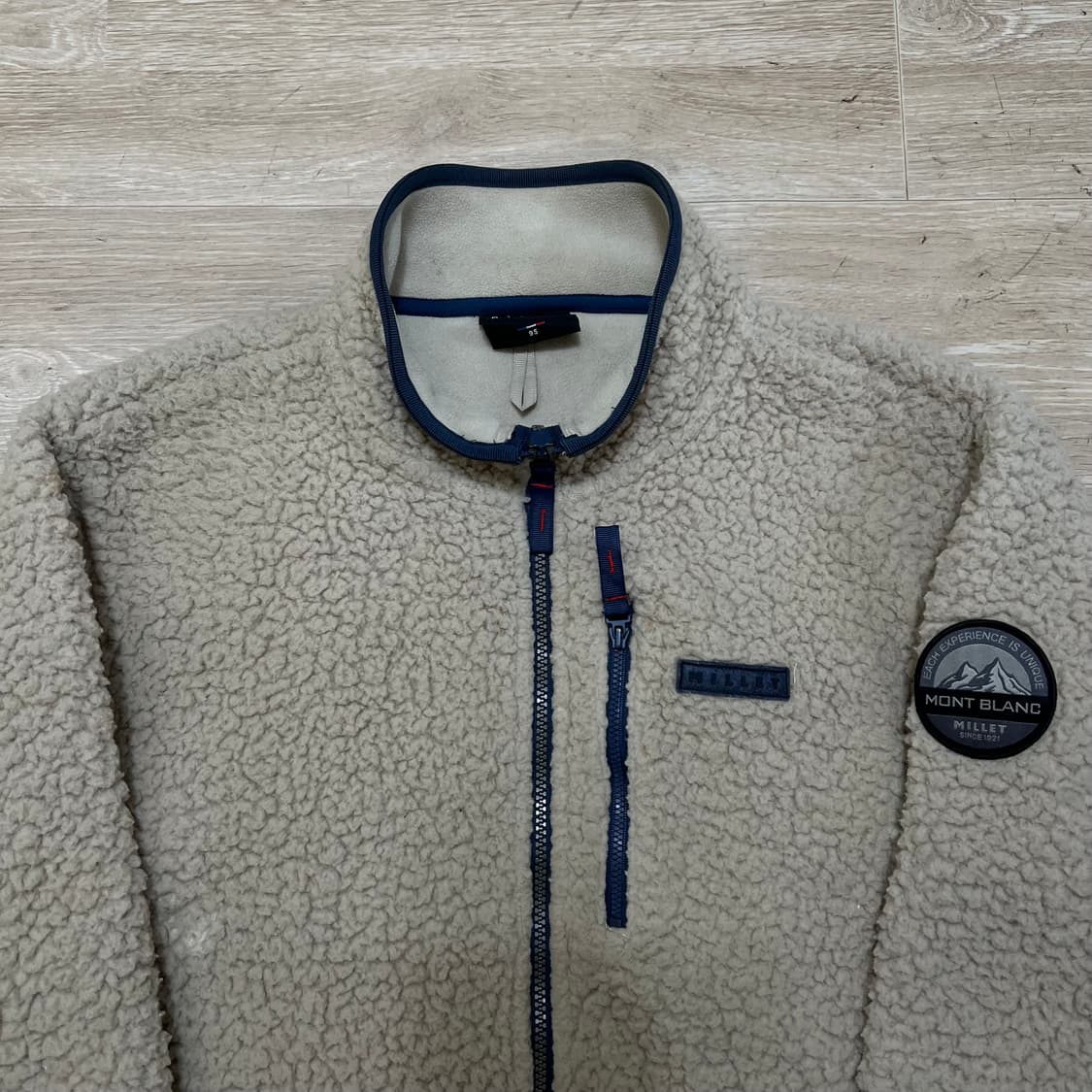 밀레 몽블랑 양털 뽀글이 후리스 플리스 자켓 [베이지] M/95 상품이미지2