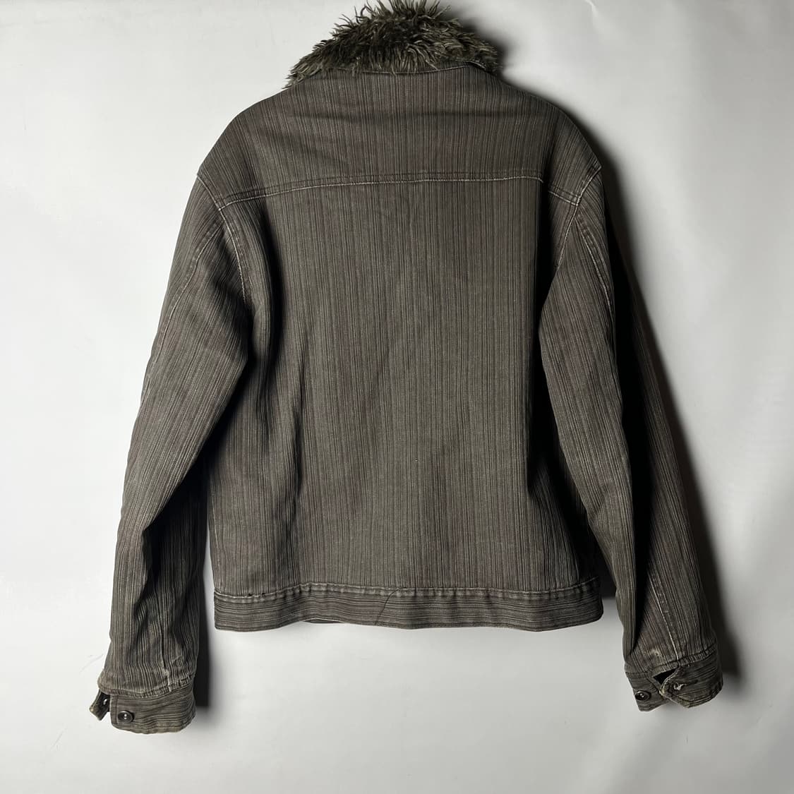 [JUNGLE STORM] 정글스톰 퍼 트리밍 스트라이프 데님자켓 상품이미지2