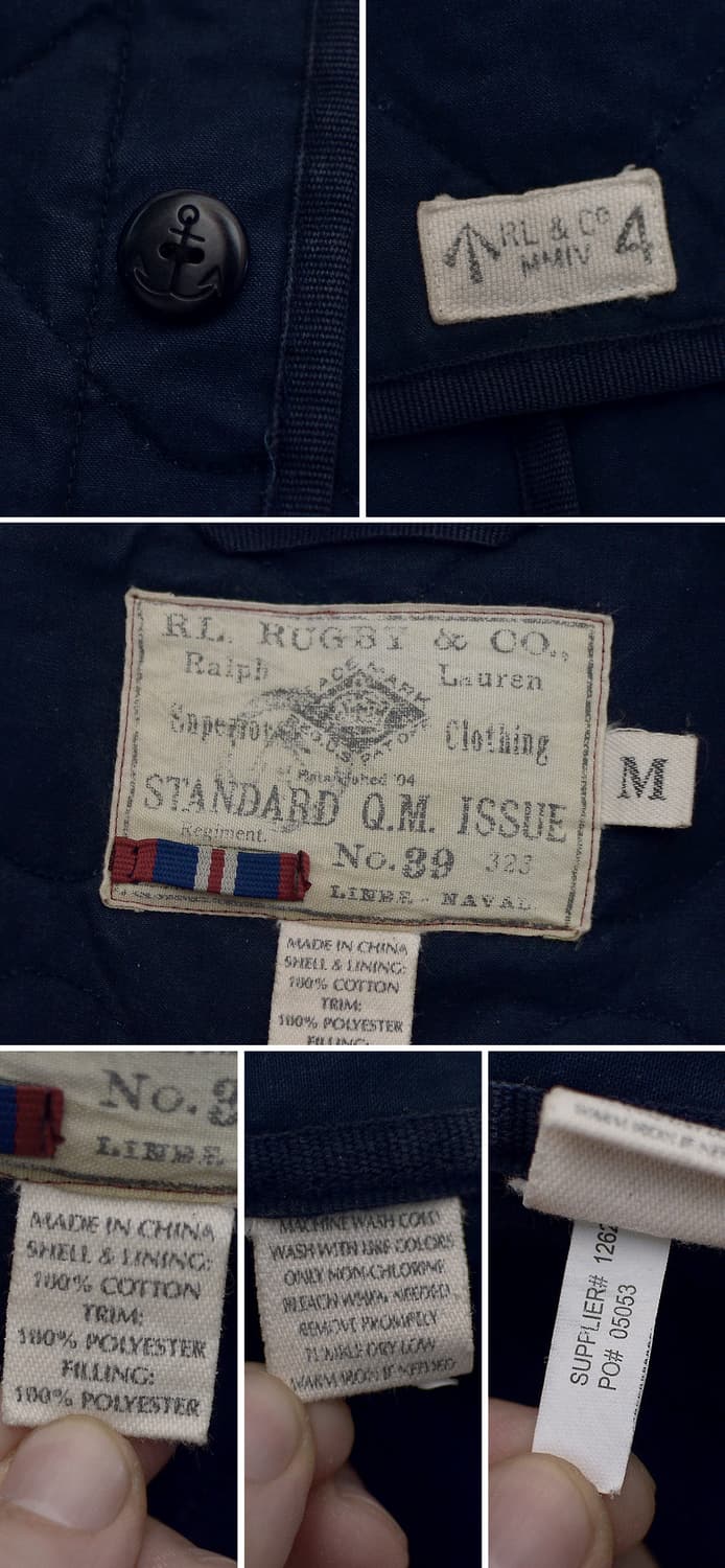 랄프로렌 럭비라인 버튼 퀼팅 코튼 블루종 자켓 (M / 100+) 상품이미지10
