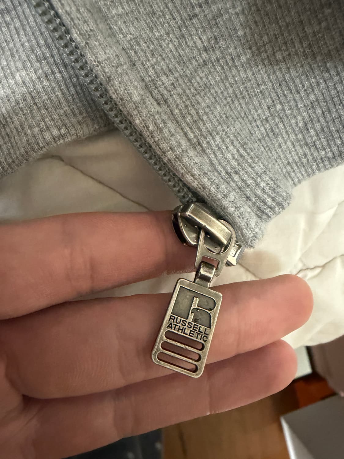 러셀 어슬레틱 빈티지 후드집업 그레이 라지 상품이미지5