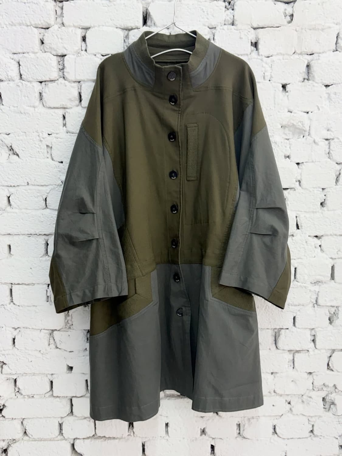 Patchwork Military Stand Coat 상품이미지5