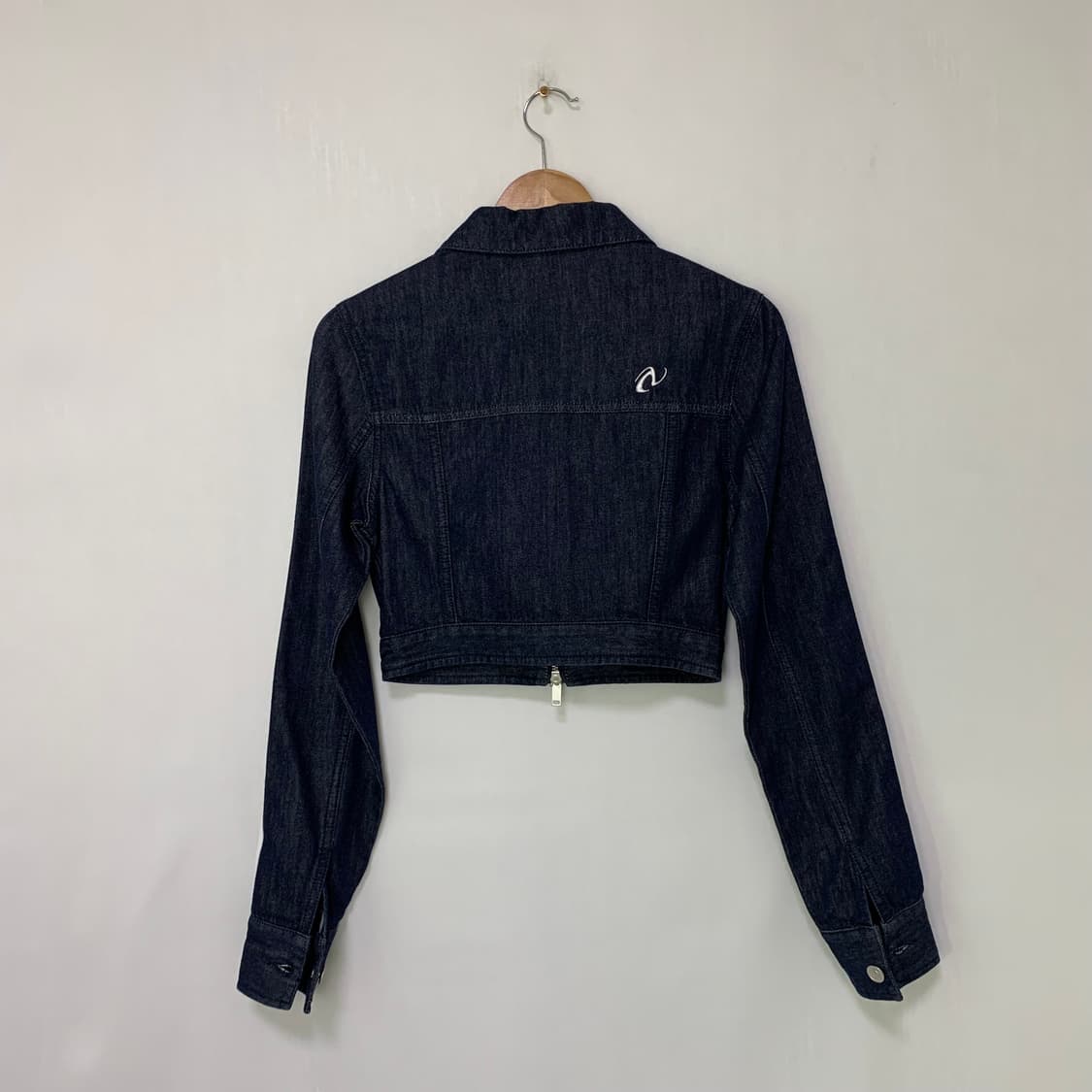 널디 NERDY 투웨이 지퍼 크롭 데님자켓 00s y2k 디젤깔 청자켓 상품이미지4