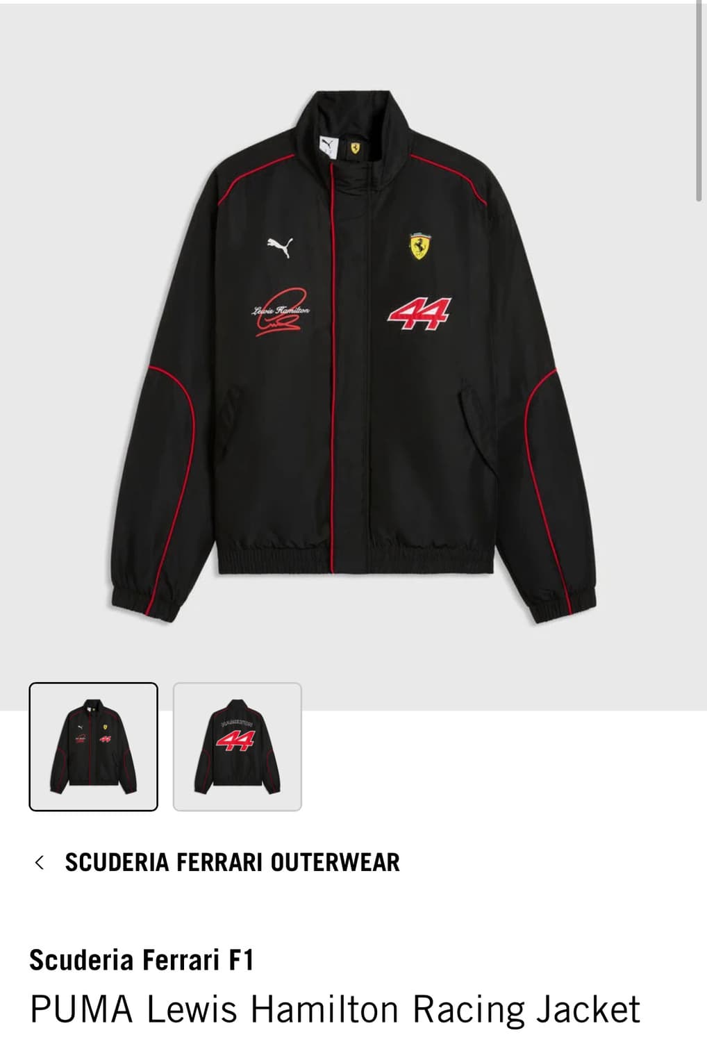 푸마 페라리 f1 루이스 헤밀턴 자켓 새상품 L 상품이미지1