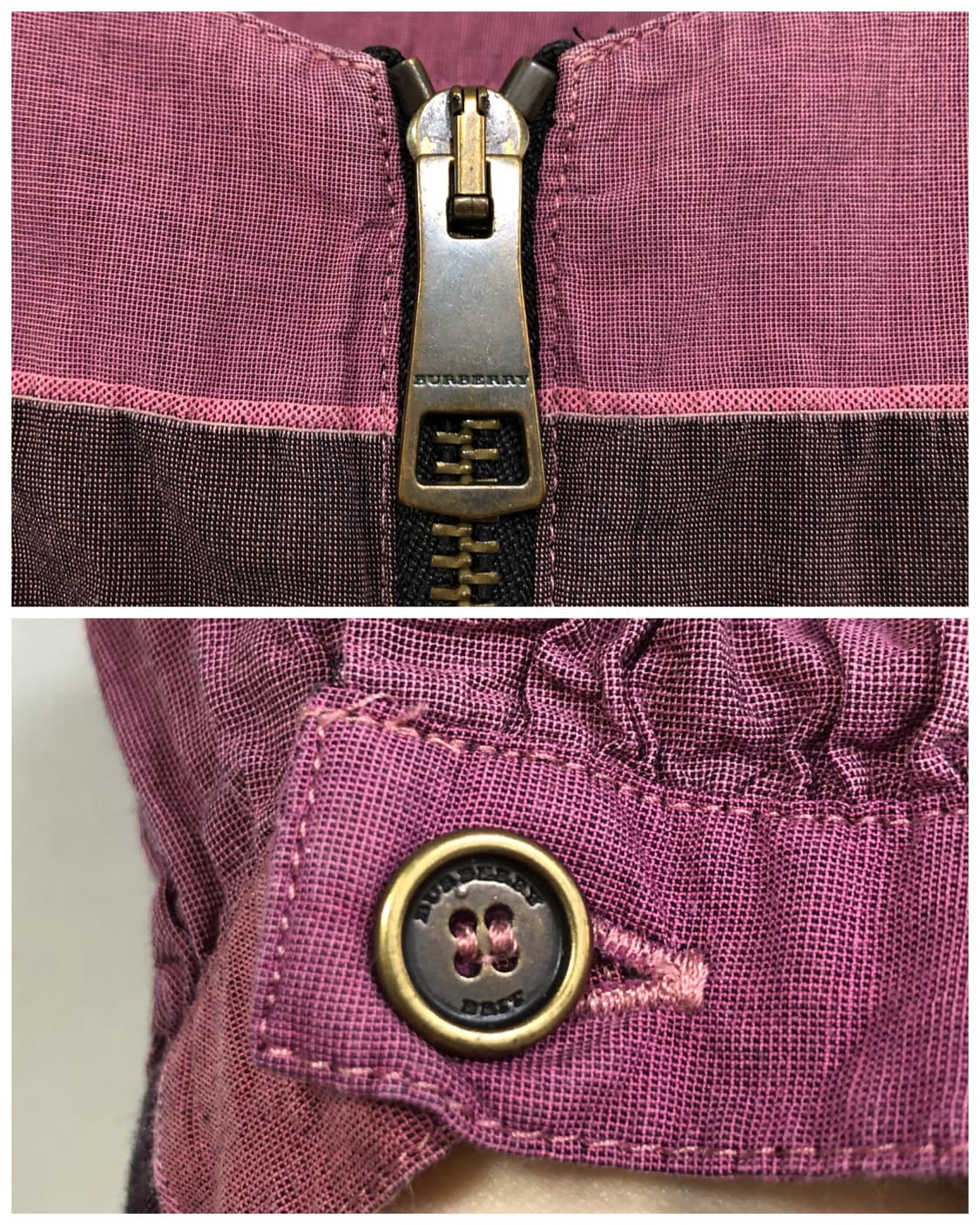 여성 버버리 브릿 라운드넥 9부소매 코튼혼방 체크 튜닉 블라우스 _ 핑크 상품이미지8