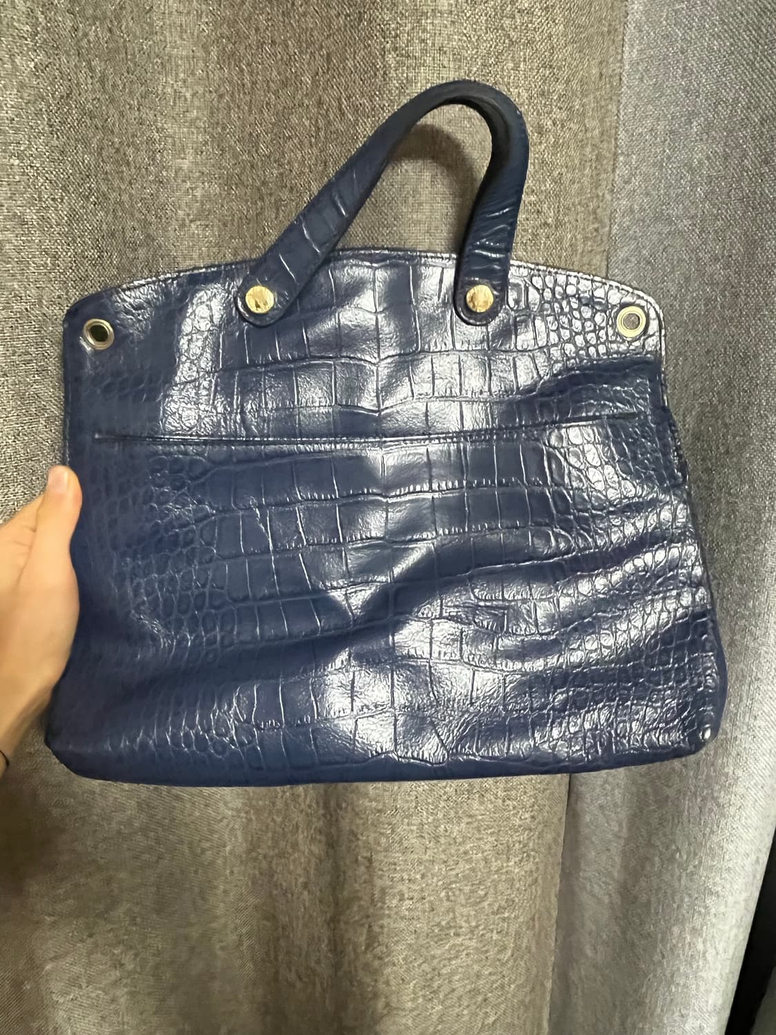 MCODMOS 엠코드모스 크로커엠보 핸드백 숄더백 블루 상품이미지5