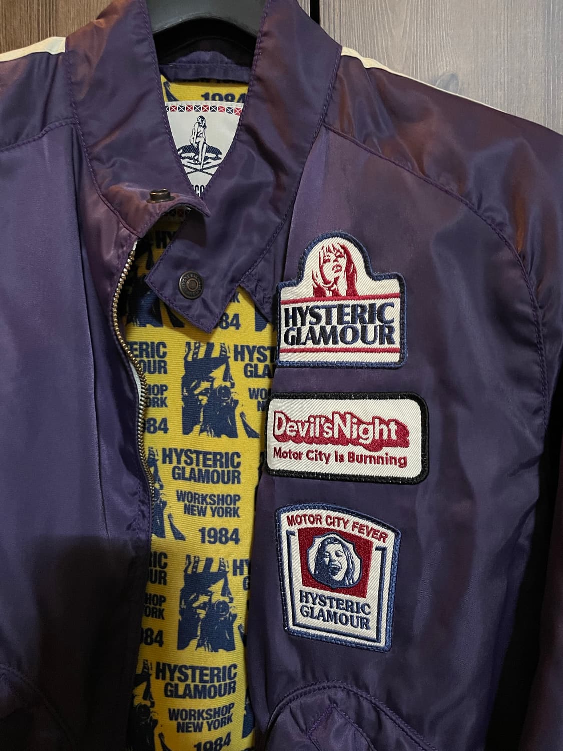 히스테릭 글래머 히스걸 퍼플 자켓 상품이미지2