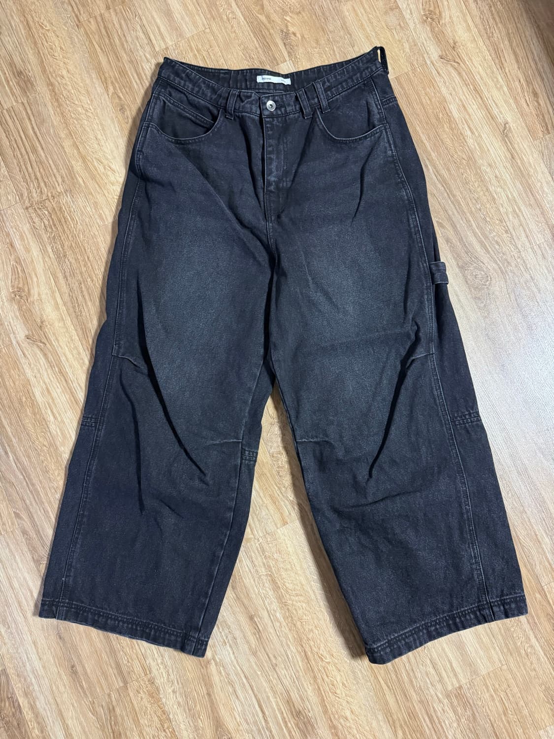 (XL) etce base 블랙 카펜더 데님 팬츠 상품이미지1