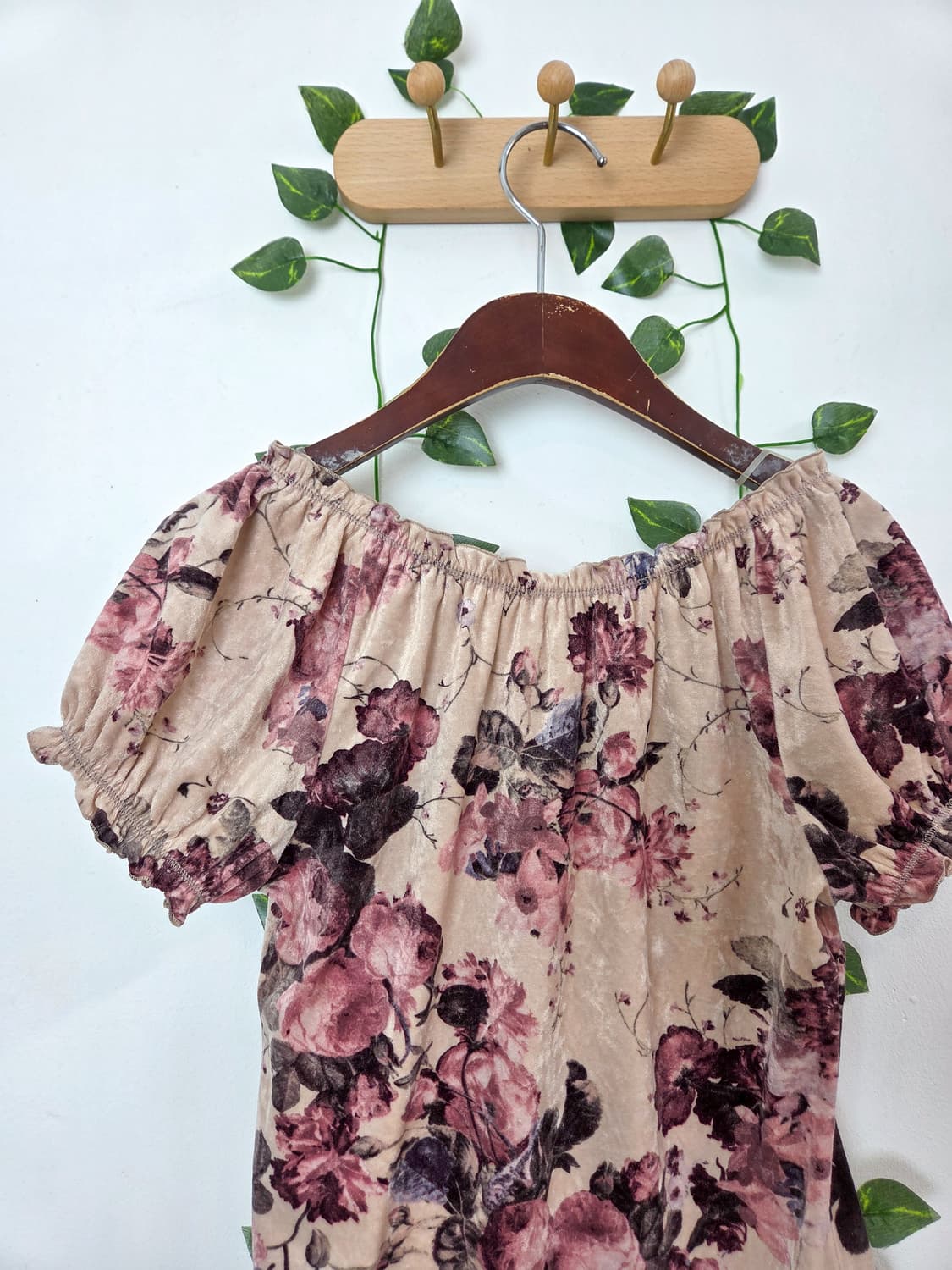 L'est rose 플라워 벨벳 탑 상품이미지5