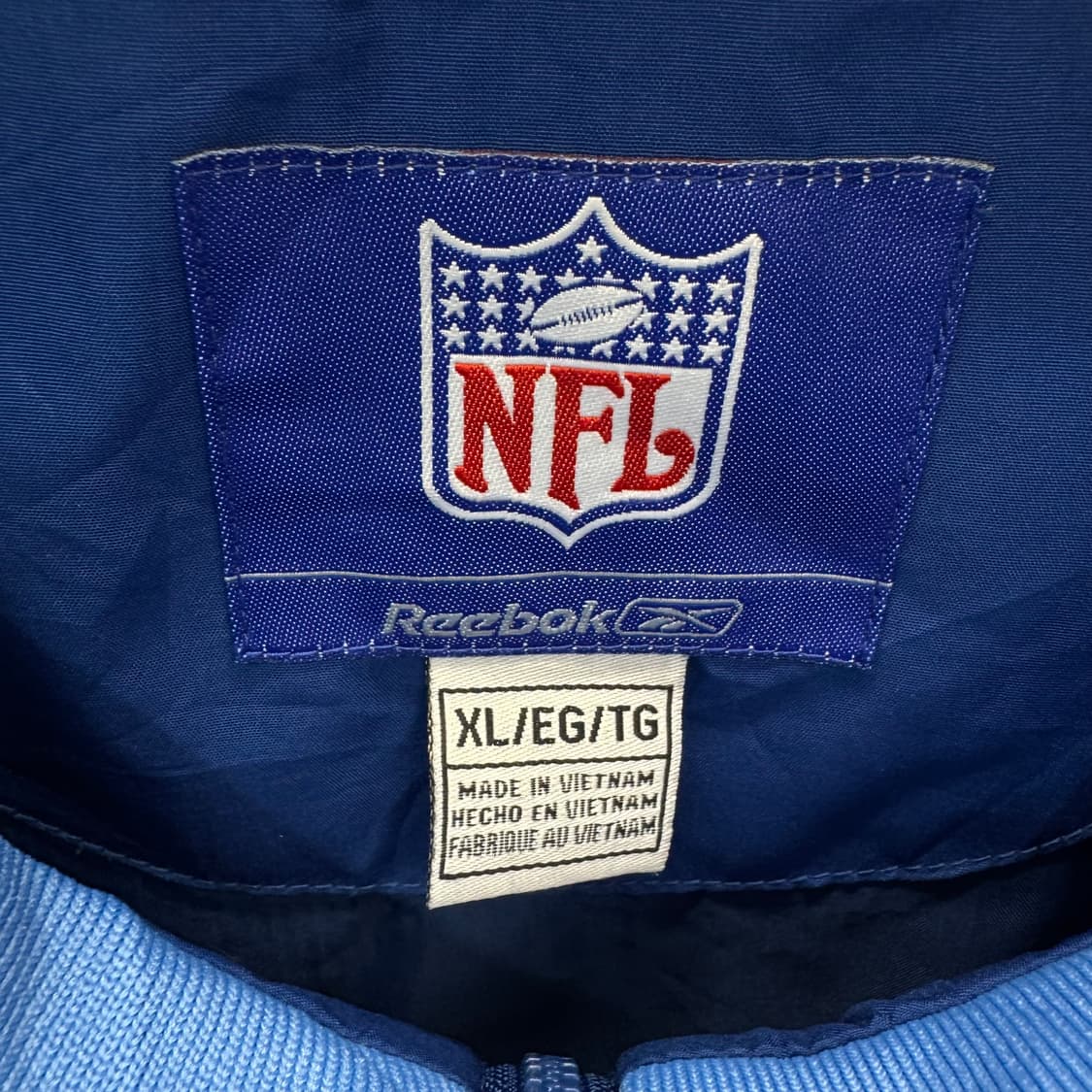 00s 리복 X NFL 39회 슈퍼볼 바람막이 후면 로고 포인트 블루 상품이미지7
