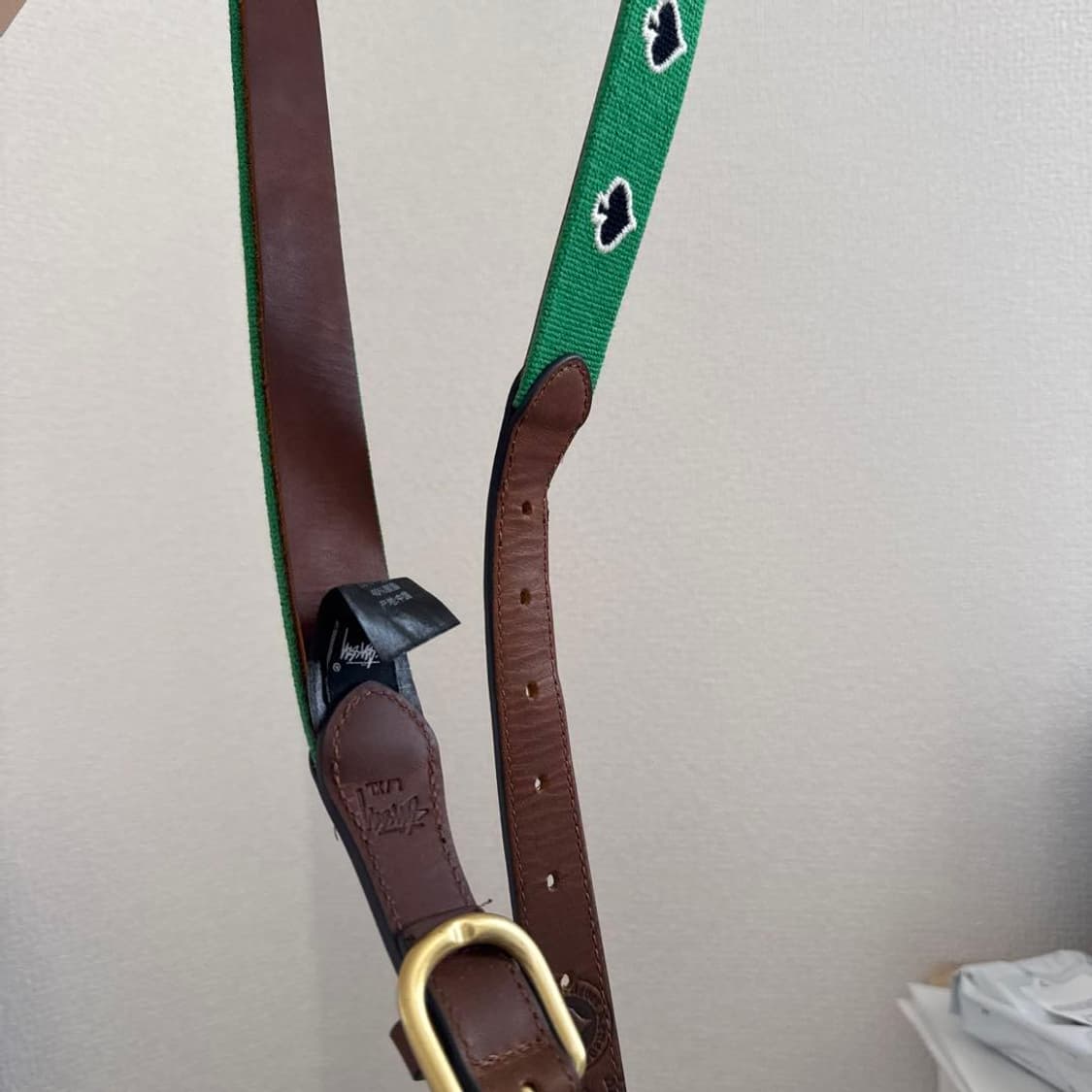 스투시 x 데님 티어스 니들 포인트 벨트 브라운 상품이미지3