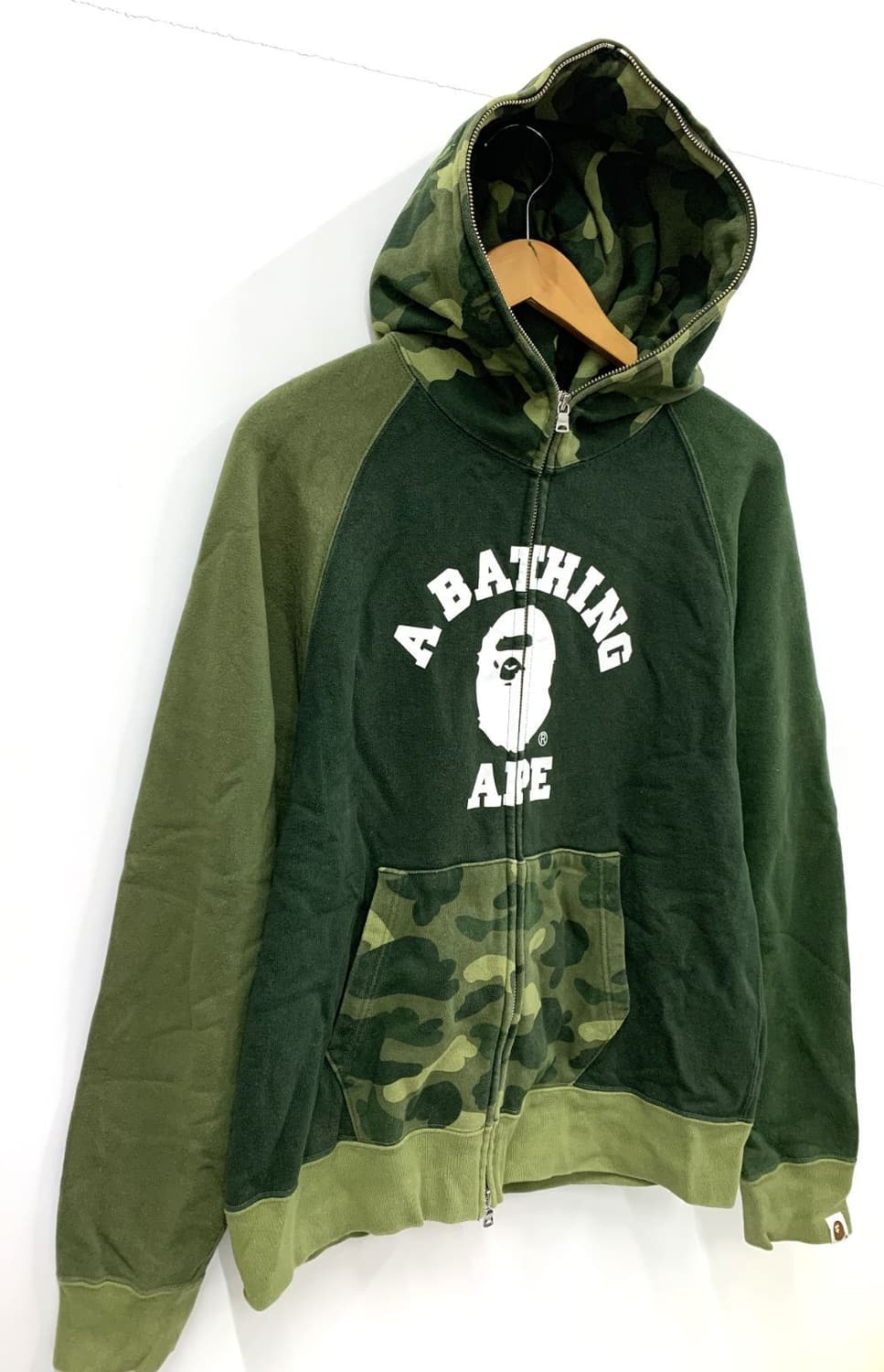 베이프 컬러 카모 릴렉스드 핏 풀 집 후드 상품이미지1