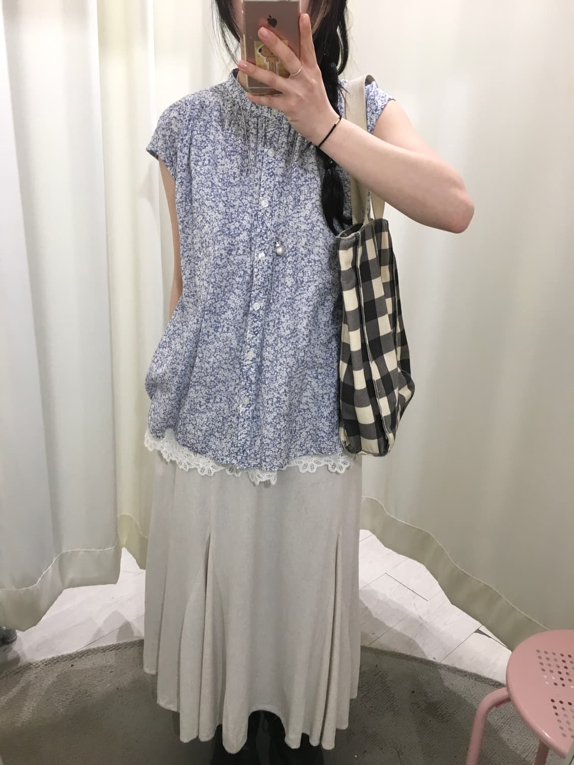 내추럴 모리 아이보리 스커트 상품이미지4