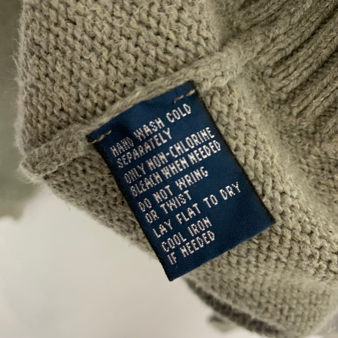 폴로랄프로렌 하프넥 반집업 빈티지 니트 올리브 베이지 L 상품이미지6