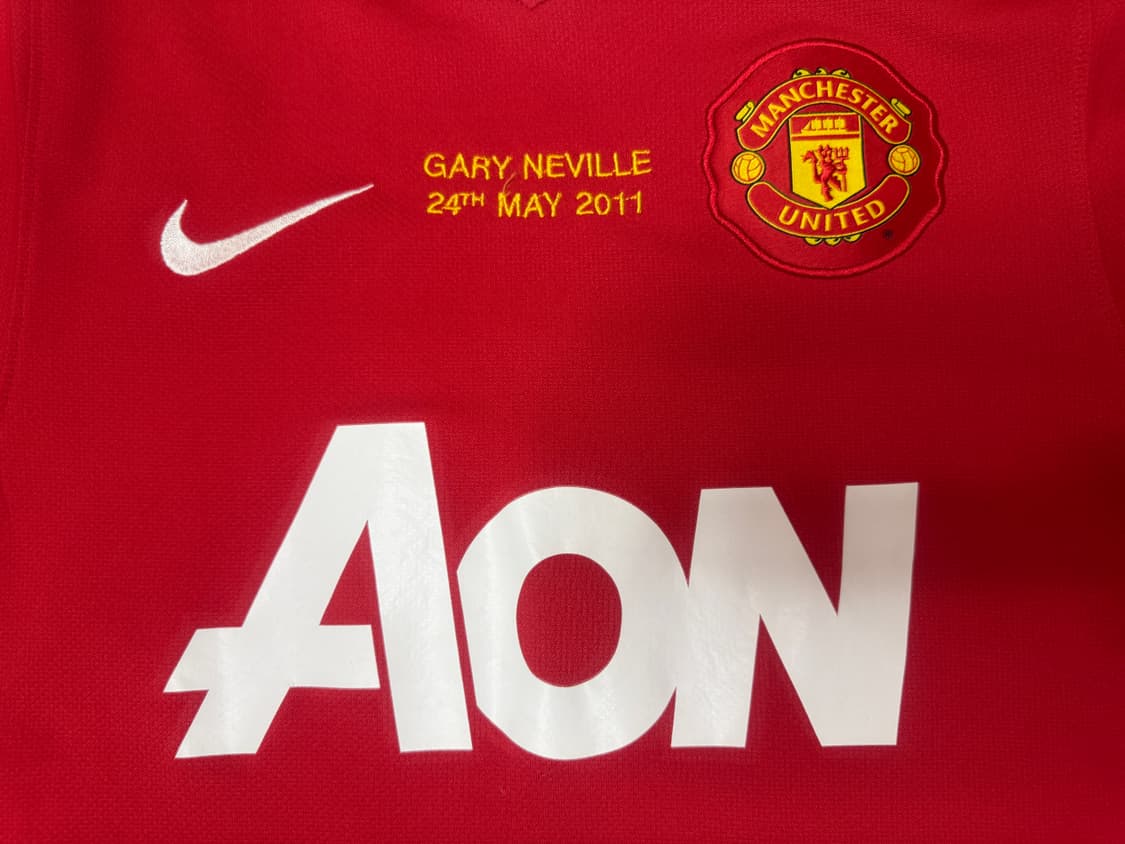 [S] 나이키 맨유 10-11 홈 게리네빌 은퇴기념 베컴 마킹 유니폼 상품이미지5