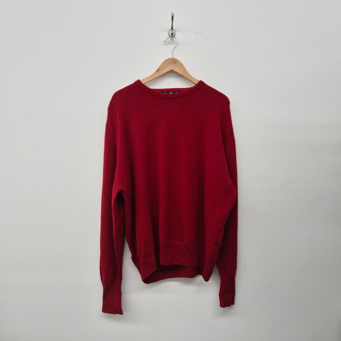 바버 레드 니트 스웨터 남성 XL 상품이미지1