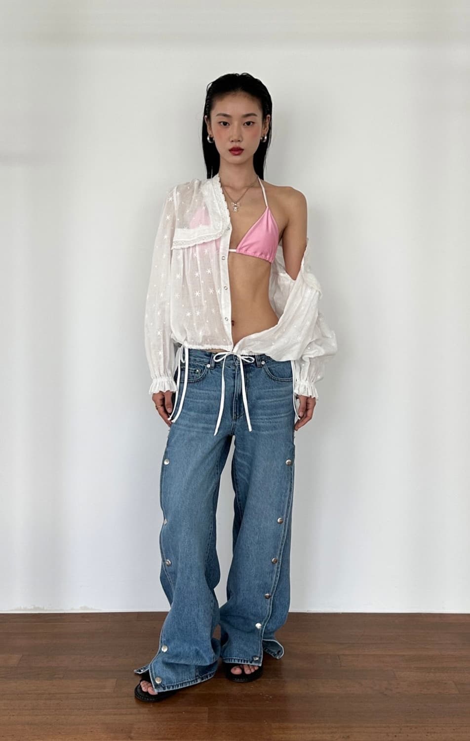 Practical and realistic 피알룸 블라우스 코튼점퍼 상품이미지2