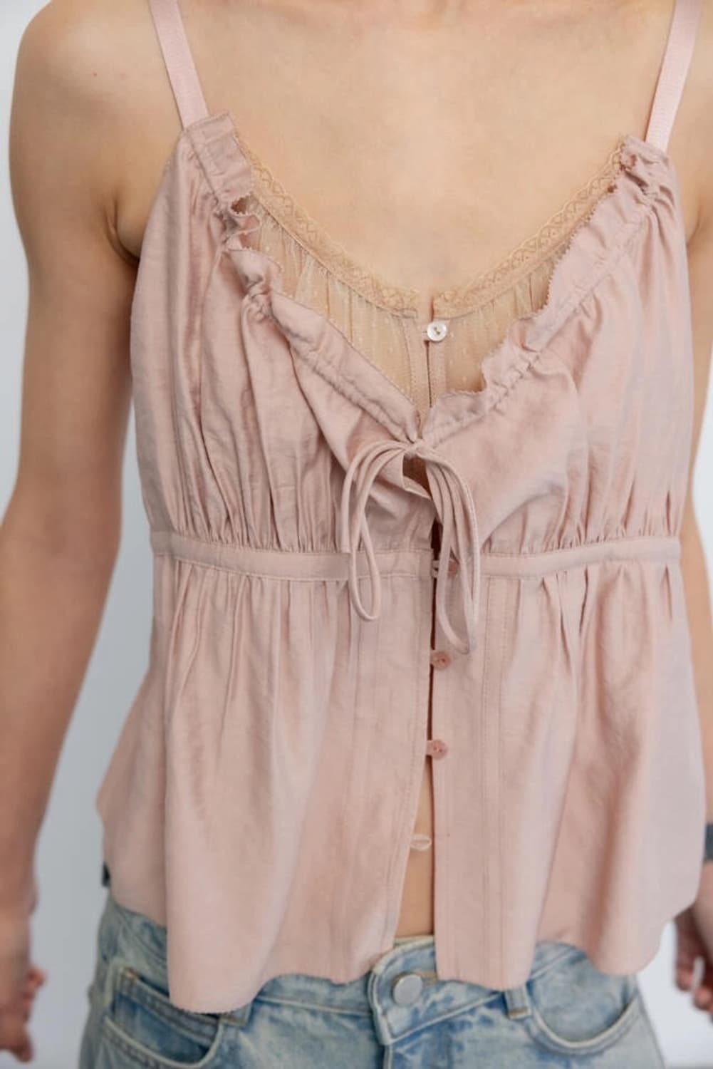 GBH - DOUBLE LACE TOP / DUSTY PINK 상품이미지2