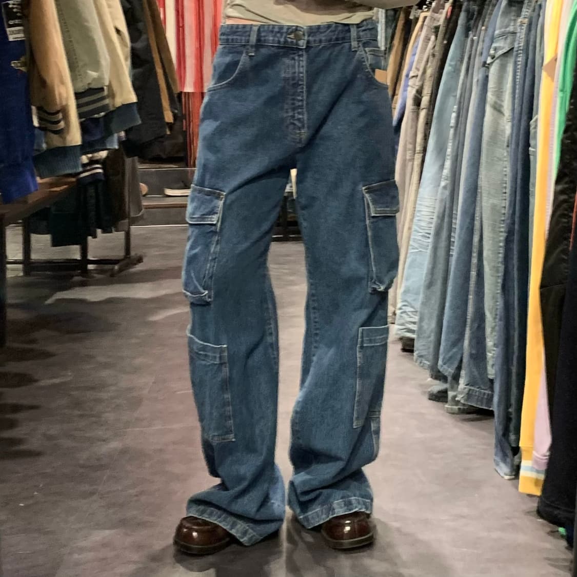 [IM] Vtg 빈티지 카고 데님 팬츠 진청 상품이미지2
