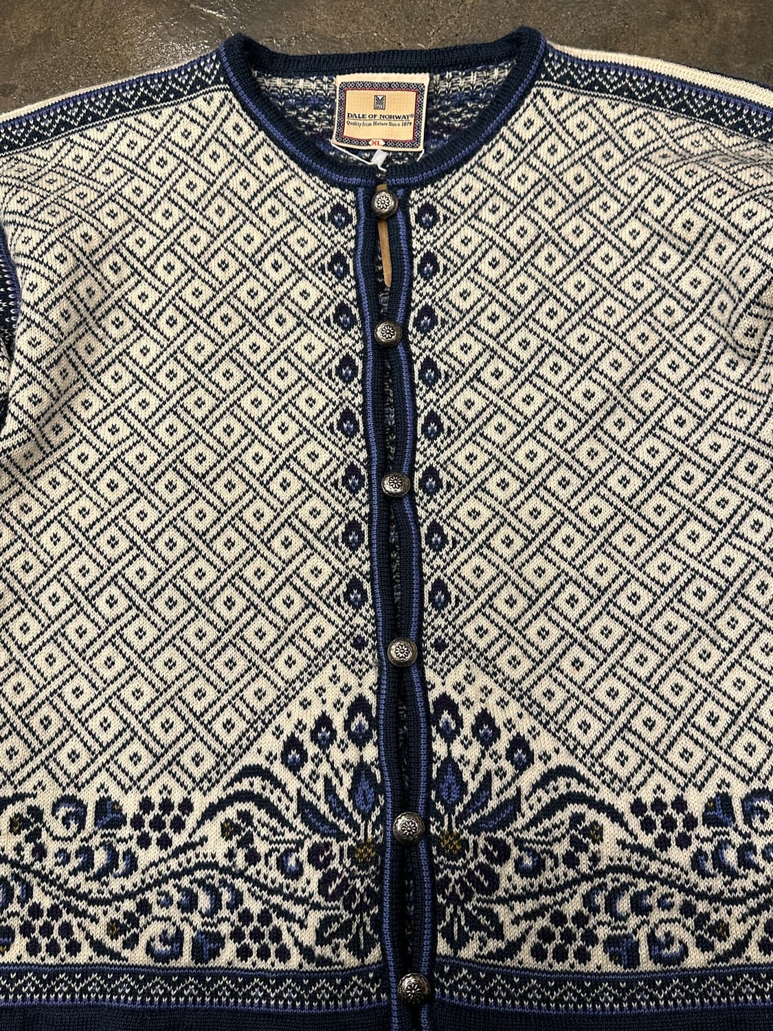 90s 데일 오브 노르웨이 울 패턴 니트XL 상품이미지3