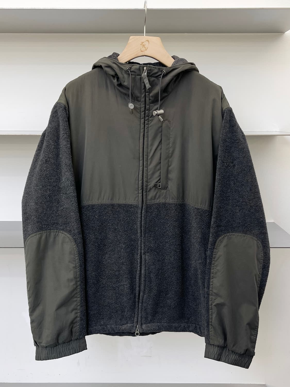 스투시 2000s 스탁 로고 후드 플리스 자켓 상품이미지1