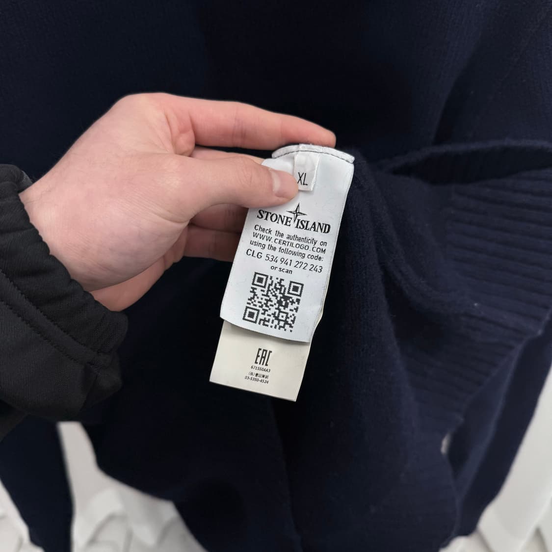 [XL] 스톤아일랜드 램스 울 니트 네이비 상품이미지5