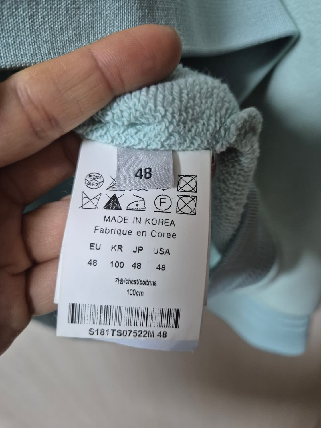 솔리드옴므 민트색 맨투맨 티셔츠 48 상품이미지5