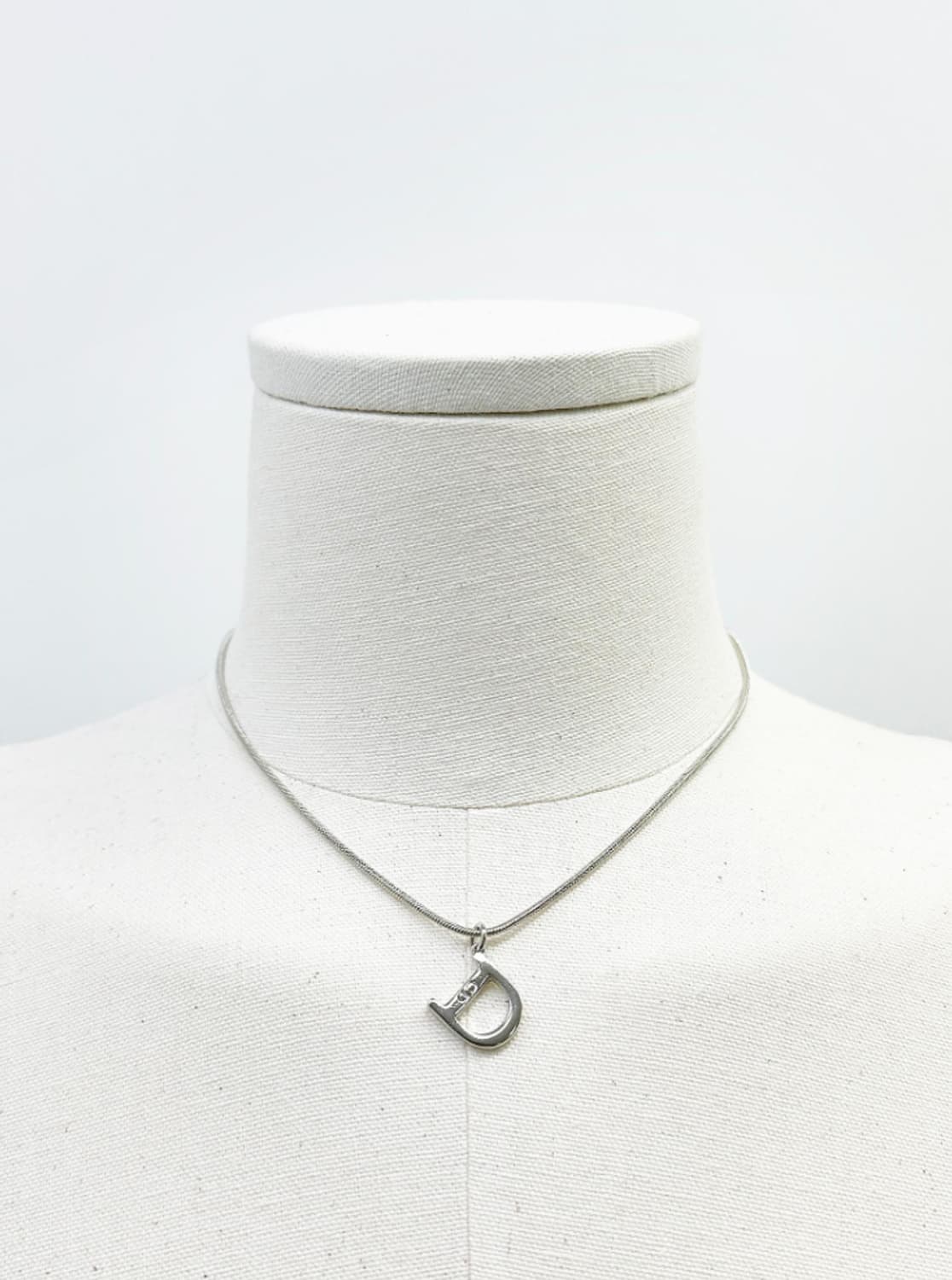 디올 D 실버 빈티지 목걸이 상품이미지4