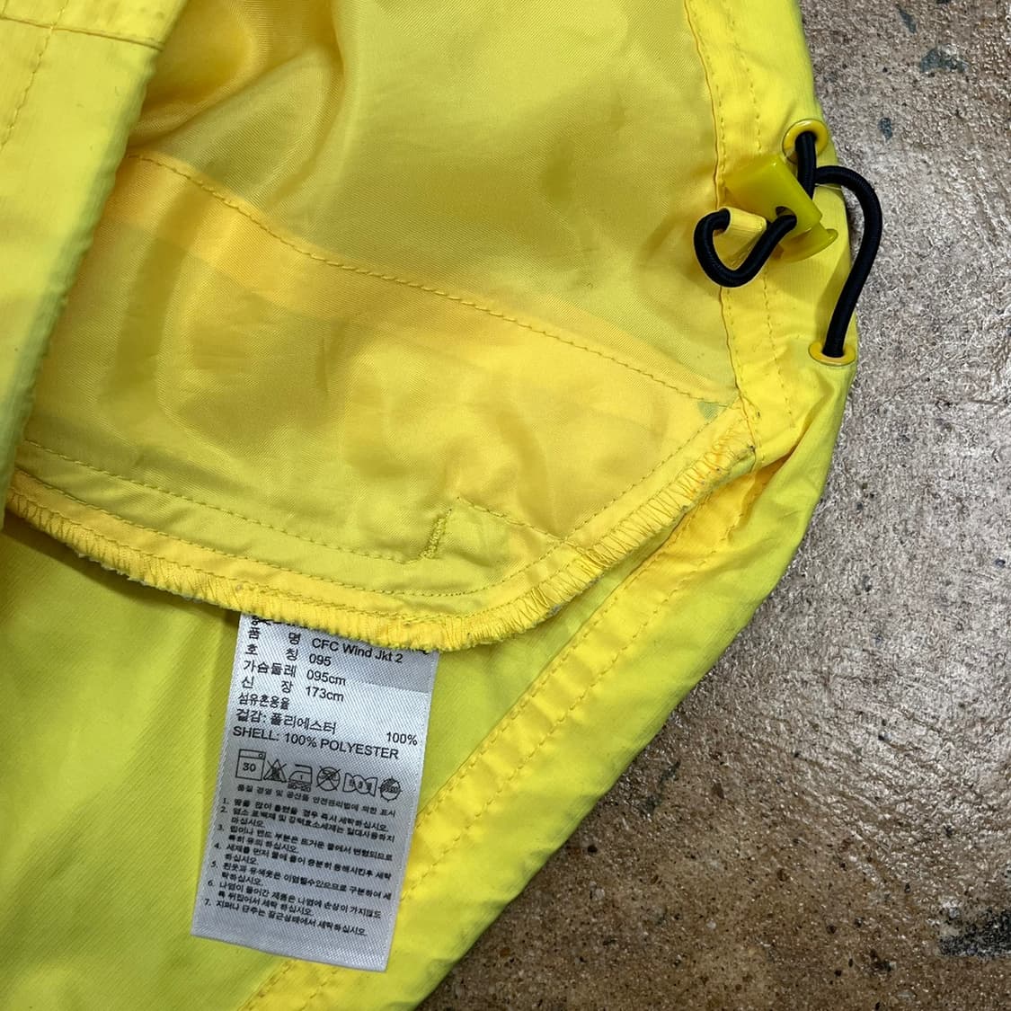 [정품/95] 아디다스 첼시 옐로우 바람막이 후드 자켓 b8 상품이미지7