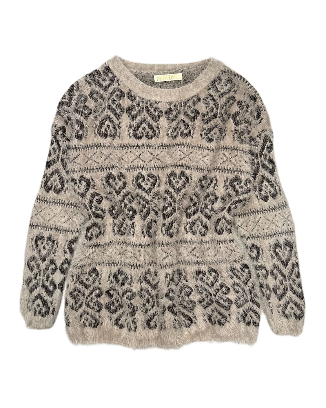 PARK GIRL patterned brown hairy knit 상품이미지1