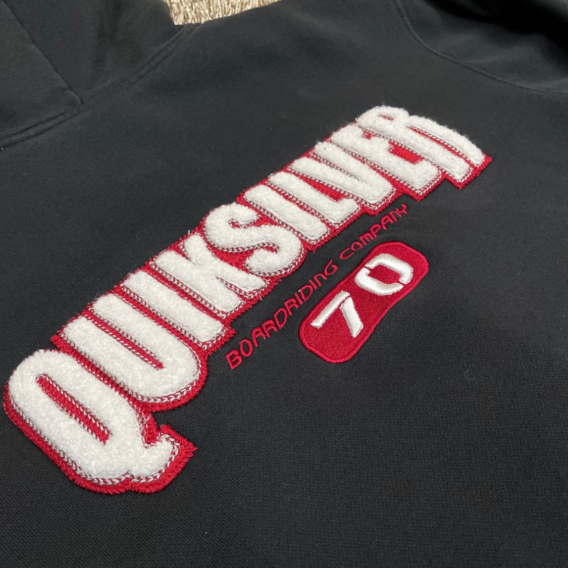 퀵실버 Quiksilver 블랙 90s 빅로고 후드집업 공용 M 상품이미지7