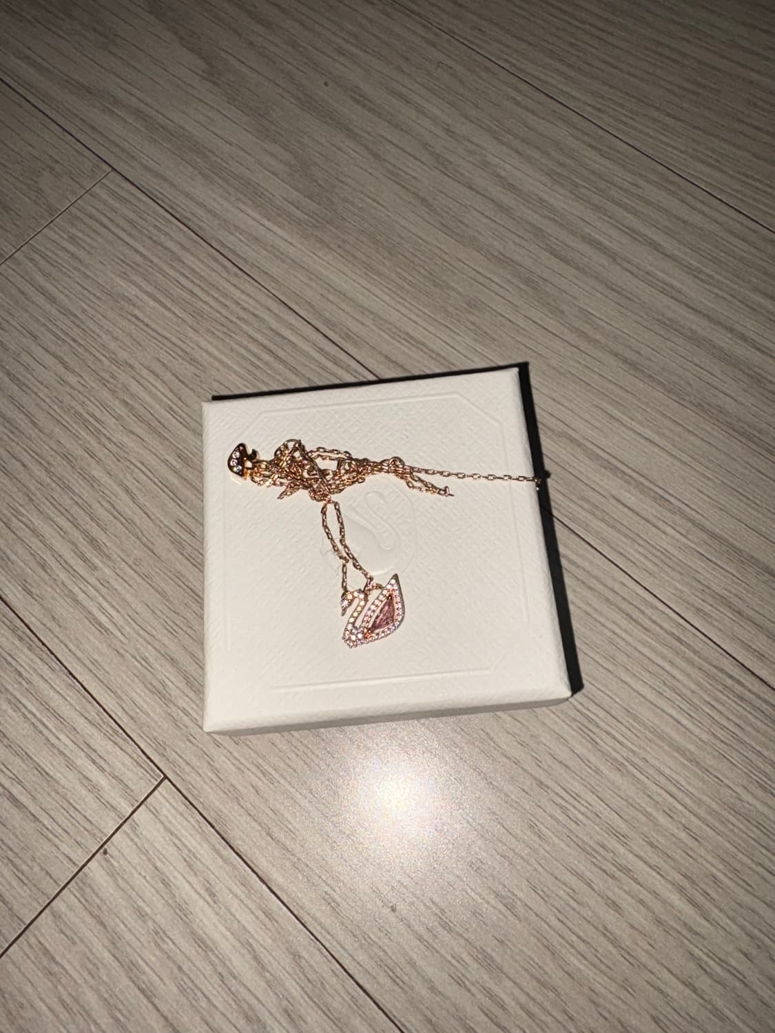 스와로브스키 목걸이 (로즈골드) 상품이미지1