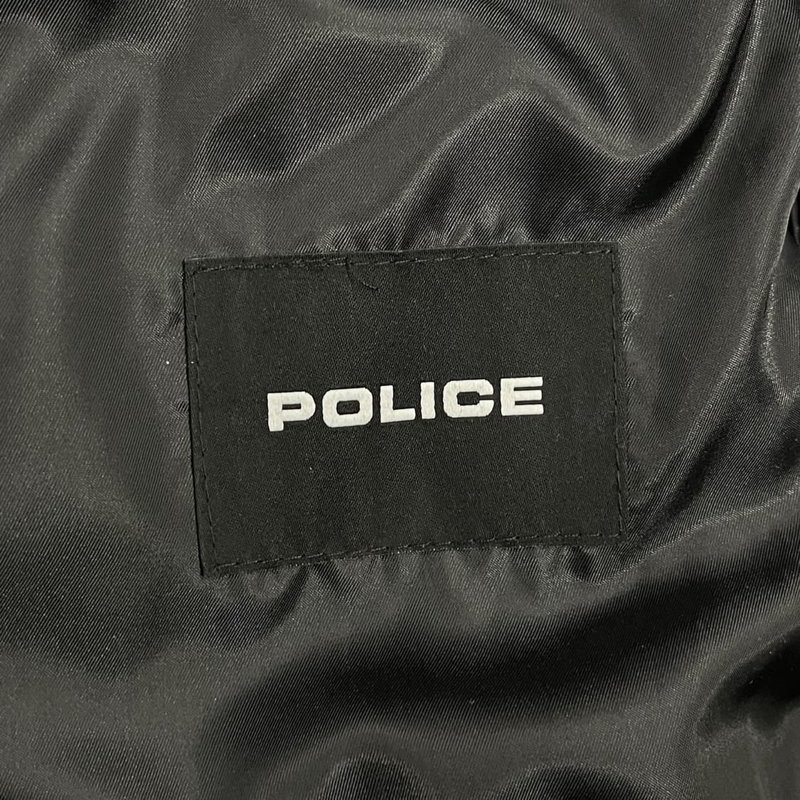 [정품/M] POLICE 블랙 가죽 남성 자켓 b19 상품이미지5