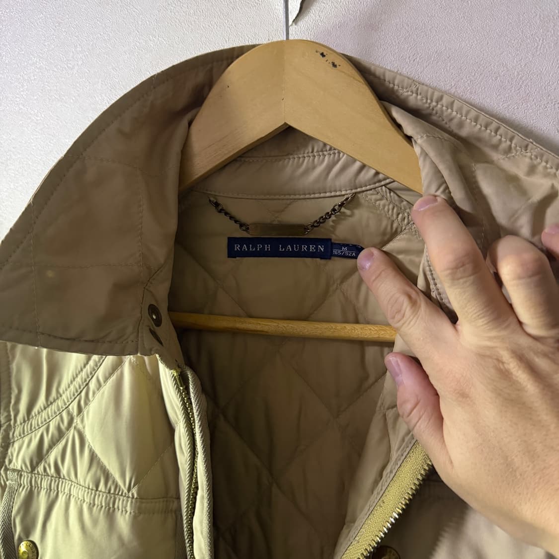 랄프로렌 여성 퀄팅 점퍼 베이지 M (여성 55정도) 상품이미지10