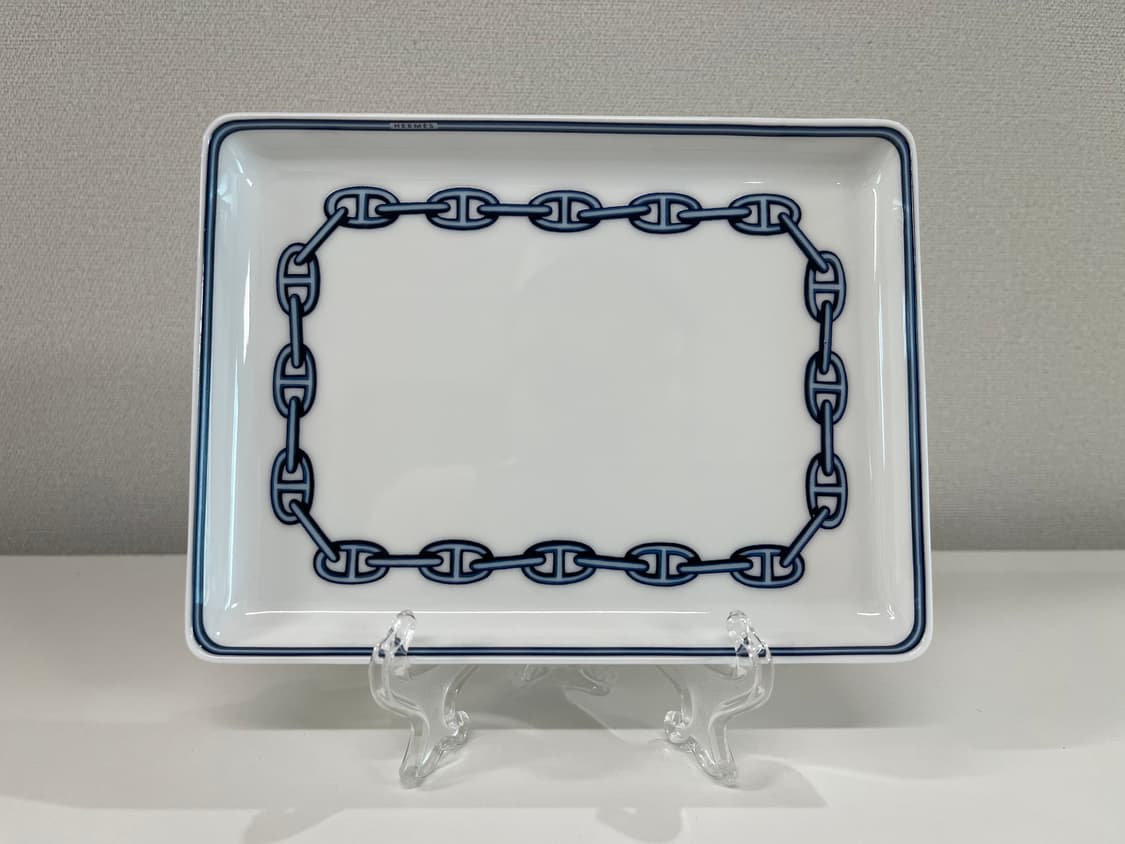 에르메스 샹달 블루 스퀘어 플레이트 1P HERMES 상품이미지2