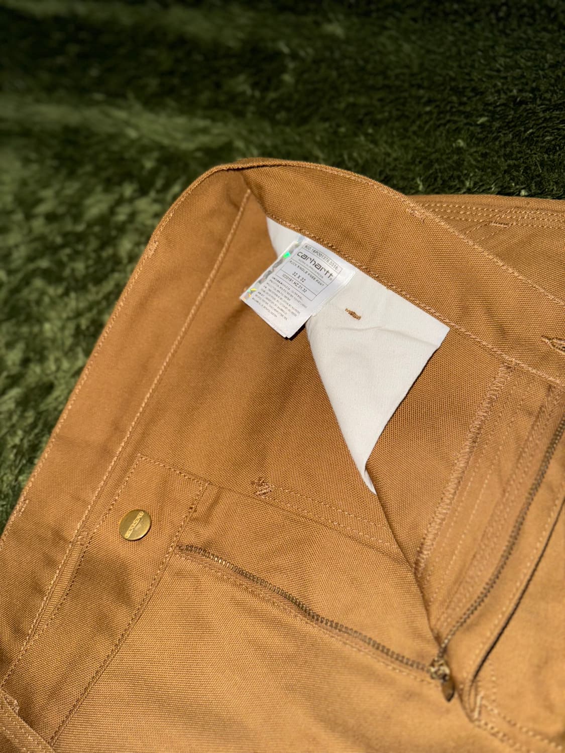 [32X32] 칼하트 WIP 코튼 블렌디드 싱글니 워크 팬츠 탄 상품이미지3