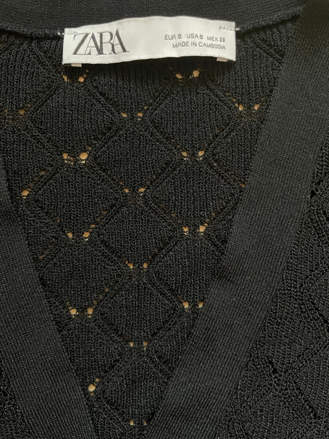 ZARA Black Crop Knit Cardigan 상품이미지3