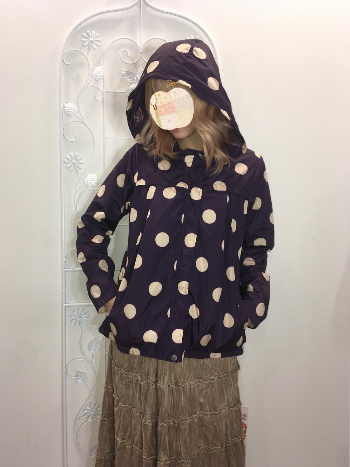 jpn vintage purple polka dot windbreaker 상품이미지2