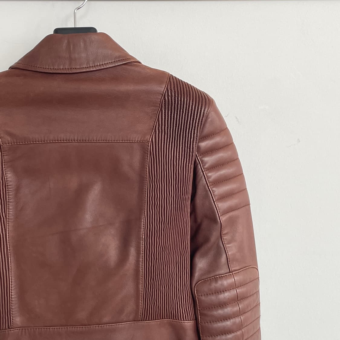 올세인츠 브라운 리얼 레더 라이더 자켓 상품이미지5
