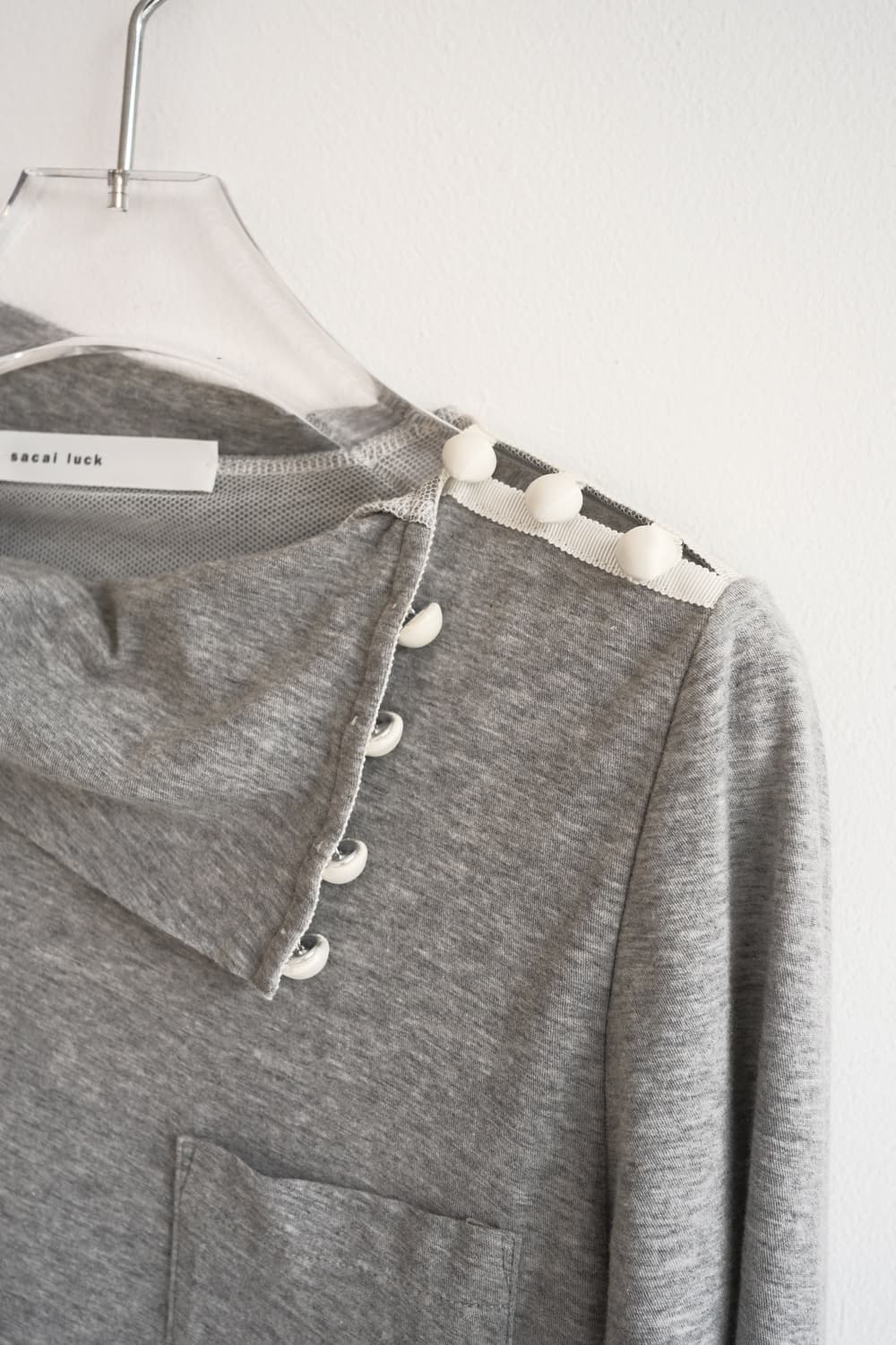 Tulle layered side button top 상품이미지7