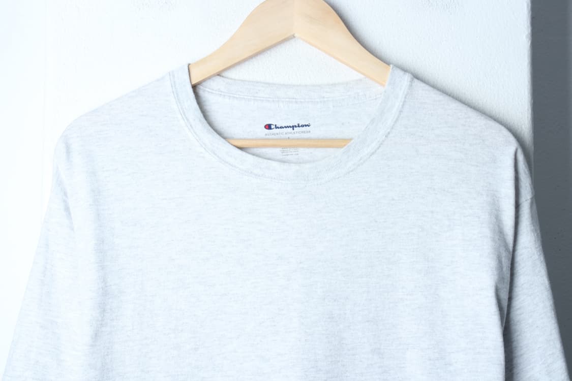 (L-XL) 챔피온 반팔 티셔츠 멜란지 무지 올드스쿨-H30113 상품이미지3