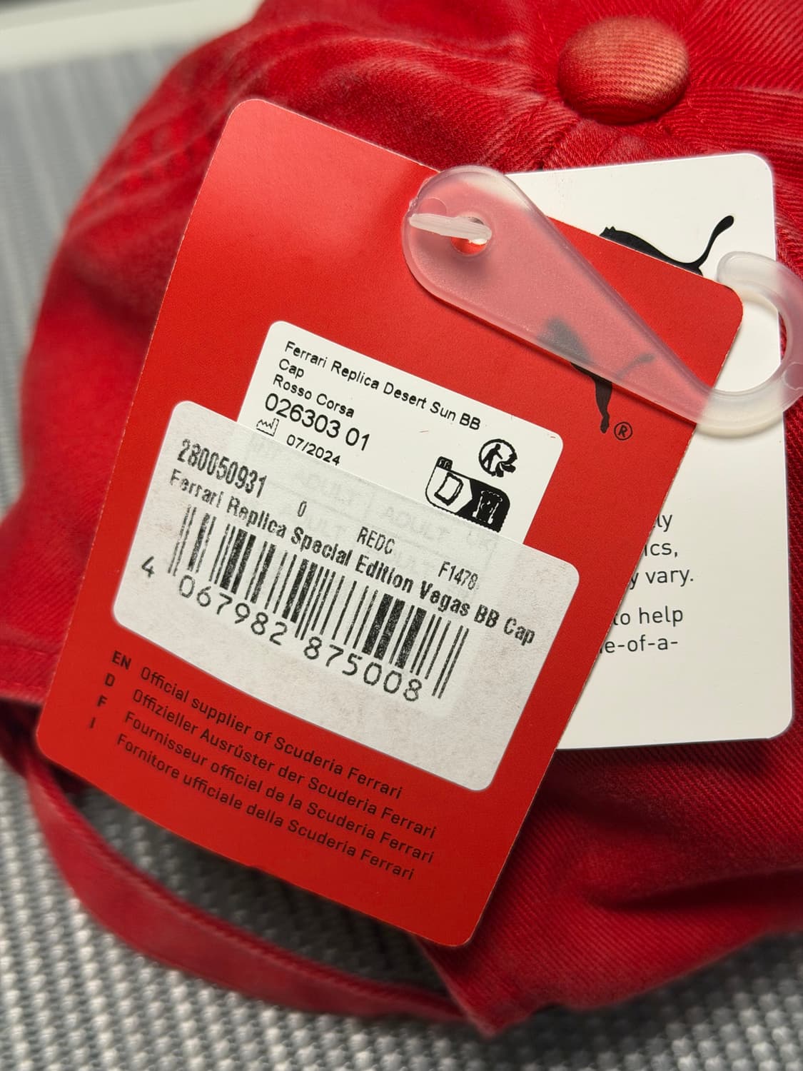 푸마x페라리 f1 레플리카 데저트 썬 에디션 캡 모자 상품이미지5