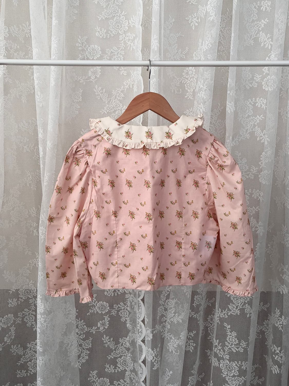 F) 새상품 로브네브 플라워 패턴 블라우스 핑크 상품이미지2