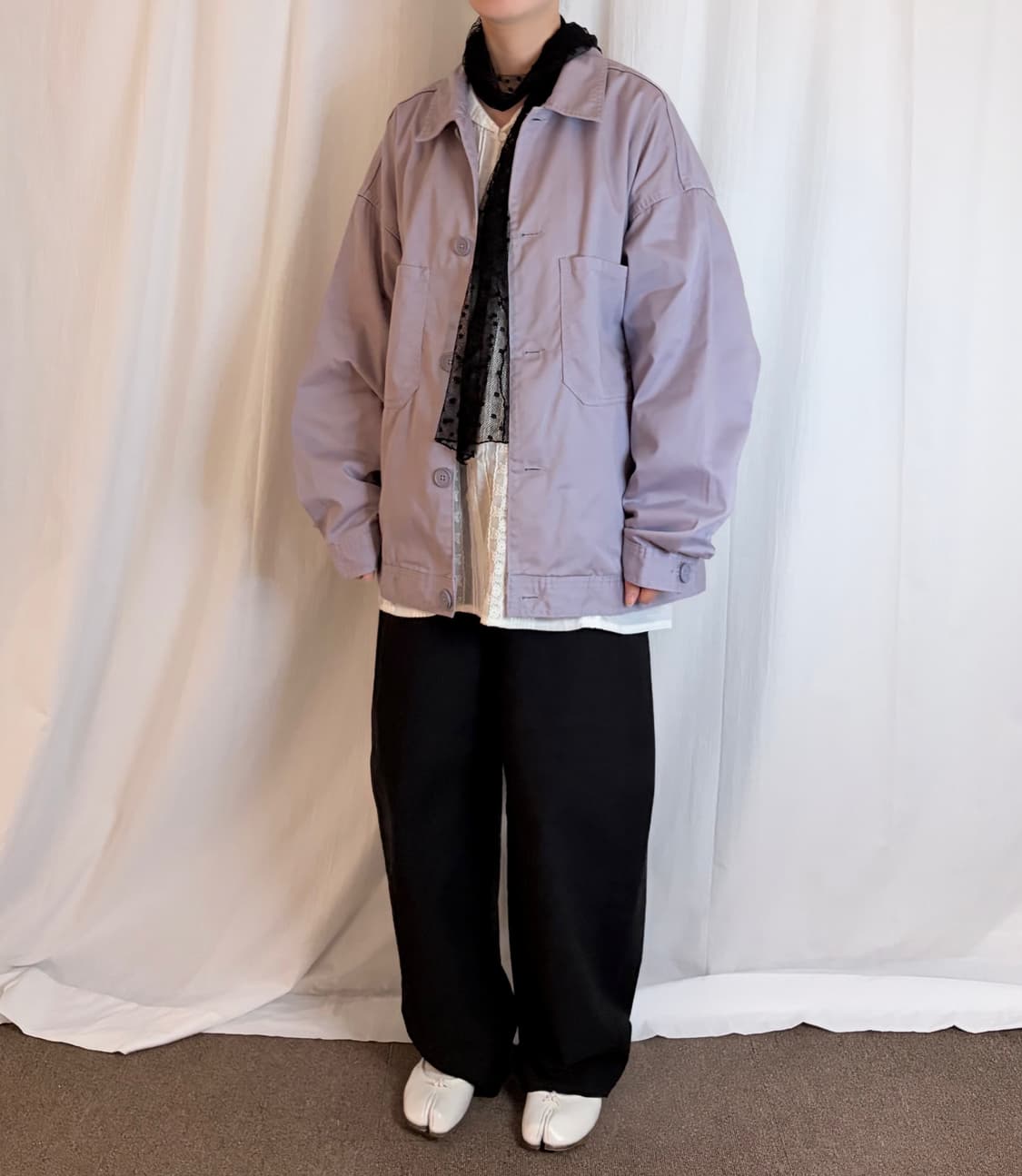 Oversized Trucker Jacket - Light Purple 상품이미지1