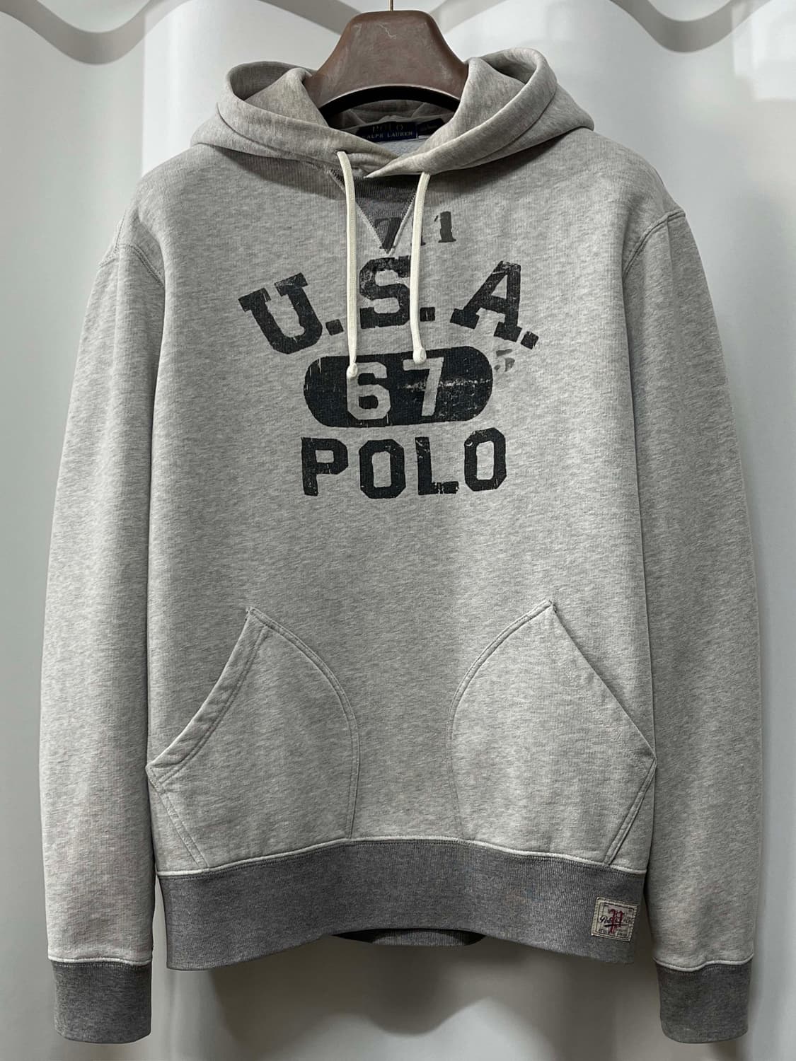 폴로 랄프로렌 멜란지그레이 복싱글러브 USA 스웻 후드티 상품이미지1