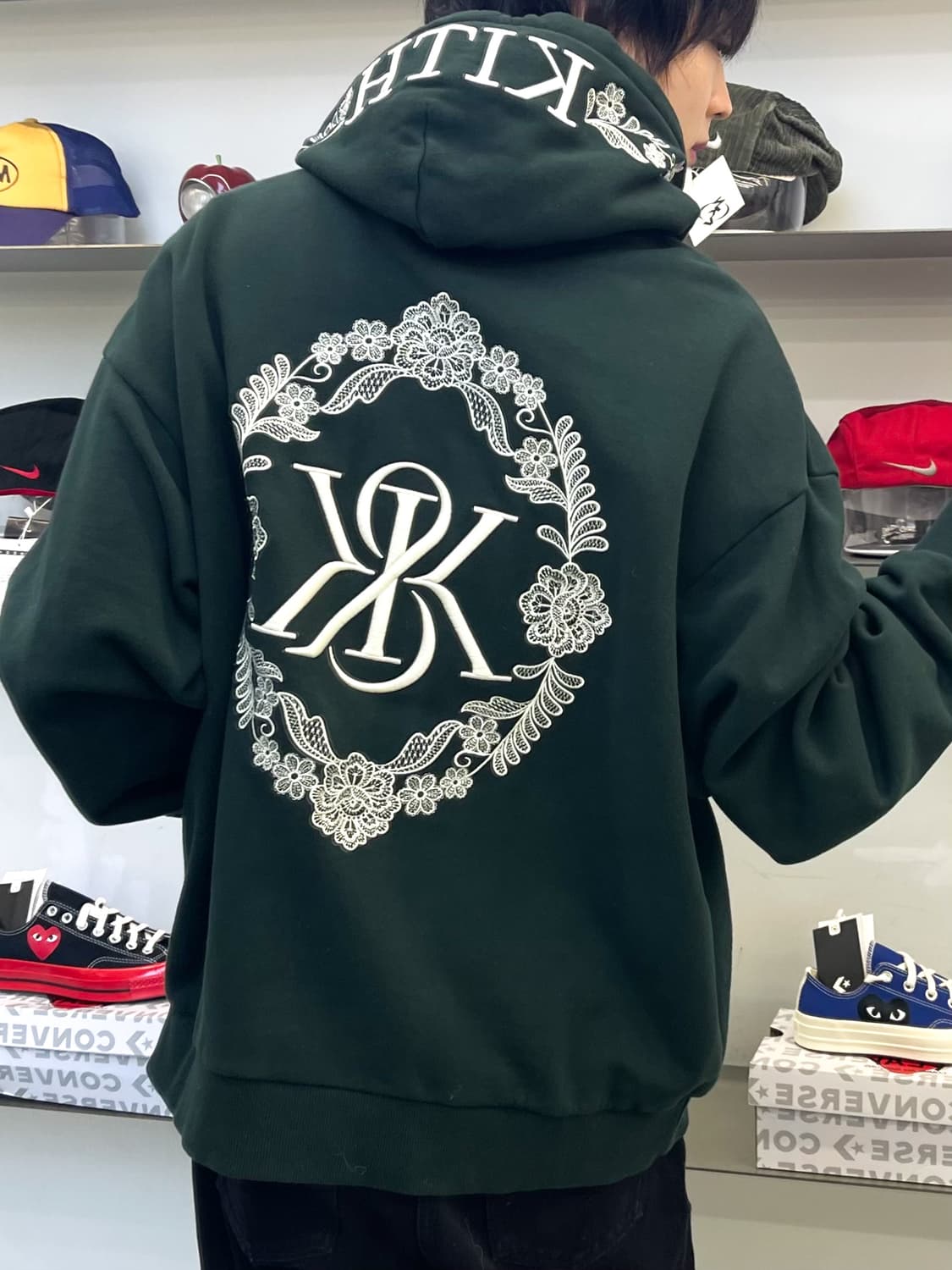 키스 24fw 플로럴 레이스 넬슨 후디 상품이미지1