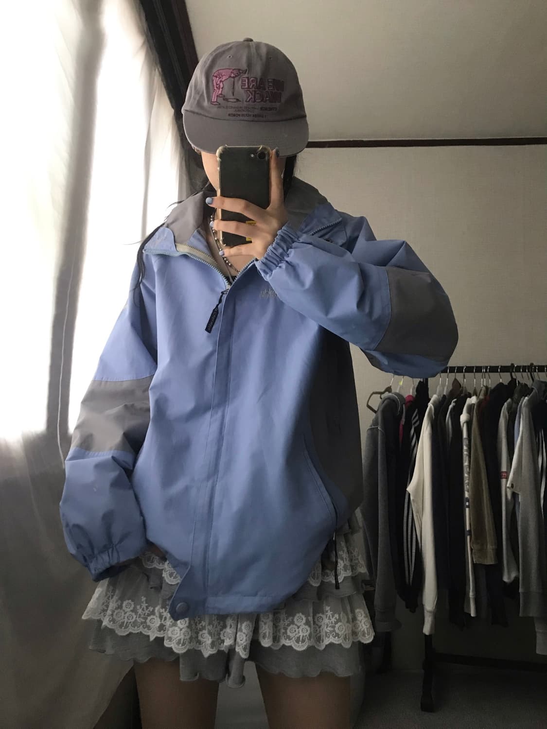 콜롬비아 연하늘 바람막이 상품이미지5