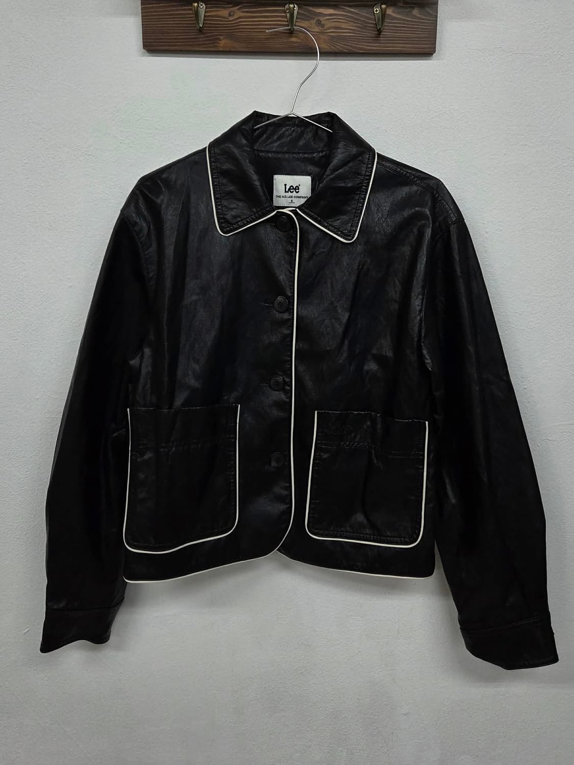 Lee 리 세미크롭 레더 자켓(S) 상품이미지3